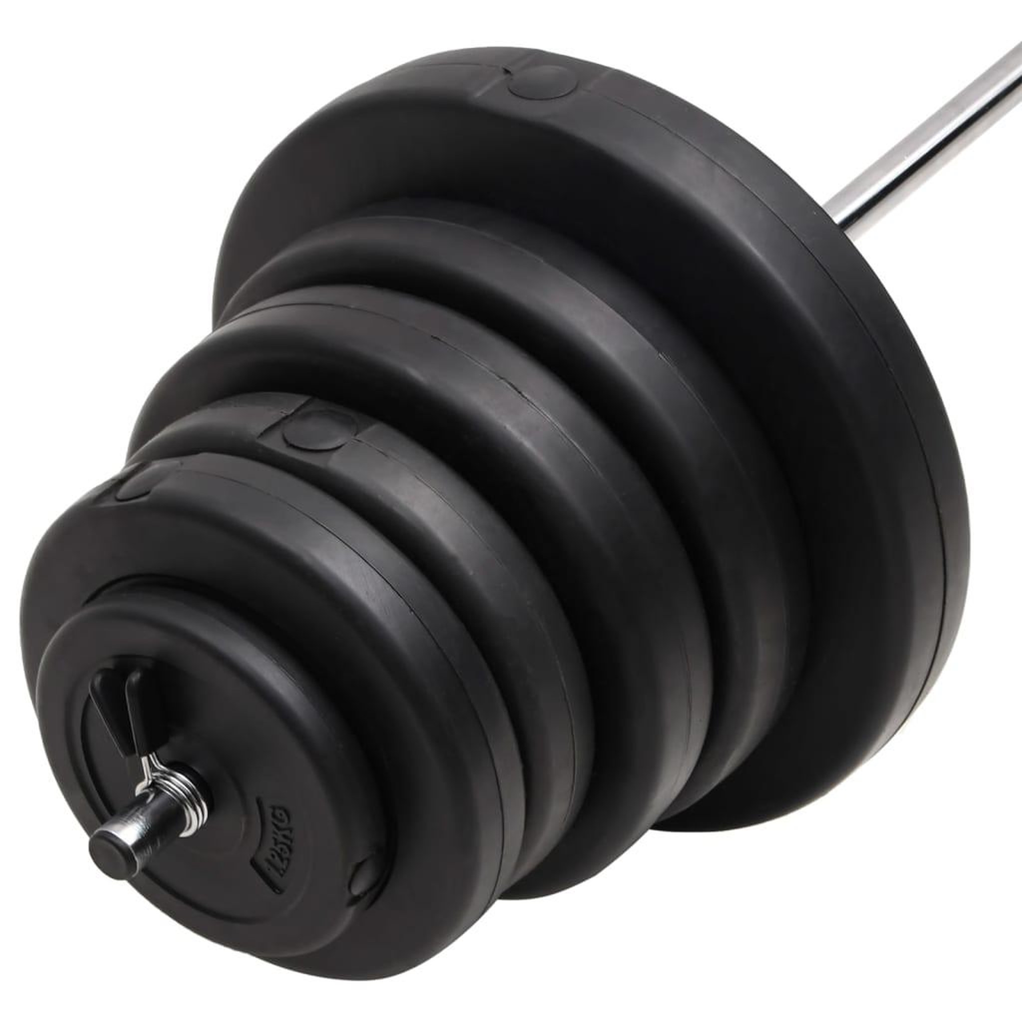 Voir la diapositive 5 : VIDAXL Barre d'halteres avec plaques 90 kg