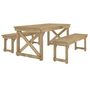 Voir la diapositive 3 : VIDAXL Ensemble a manger de jardin 3 pcs Bois de pin impregne