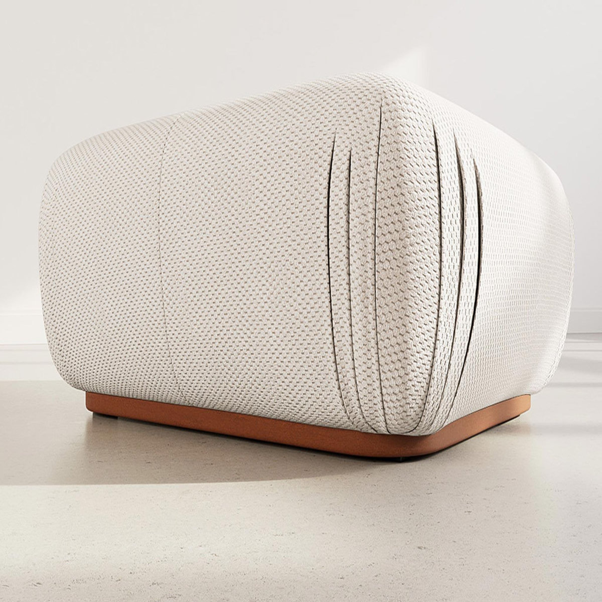 LISA DESIGN Penelope - pouf en velours texturé