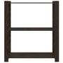 Voir la diapositive 3 : VIDAXL Support de rangement a 3 niveaux noir 80x38x90 cm bois pin
