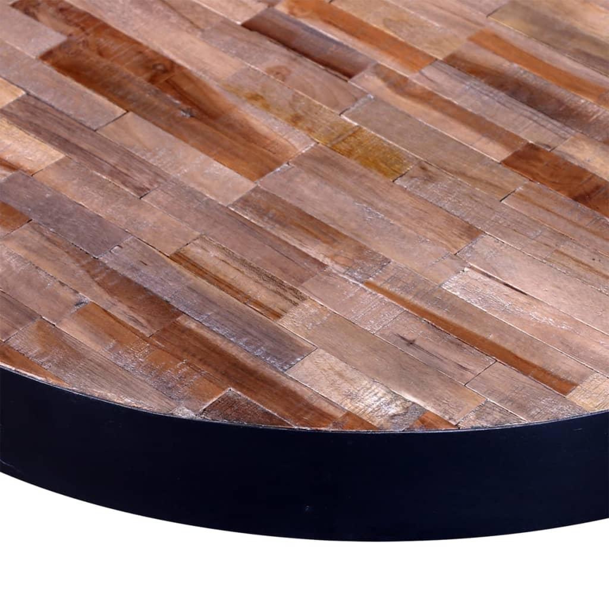 Voir la diapositive 5 : VIDAXL Table basse ronde bois de teck recycle