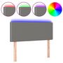 Voir la diapositive 2 : VIDAXL Tete de lit a LED Gris fonce 90x5x78/88 cm Tissu