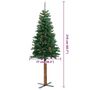 Voir la diapositive 6 : VIDAXL Sapin de Noël mince avec bois veritable et cones vert 210cm PVC