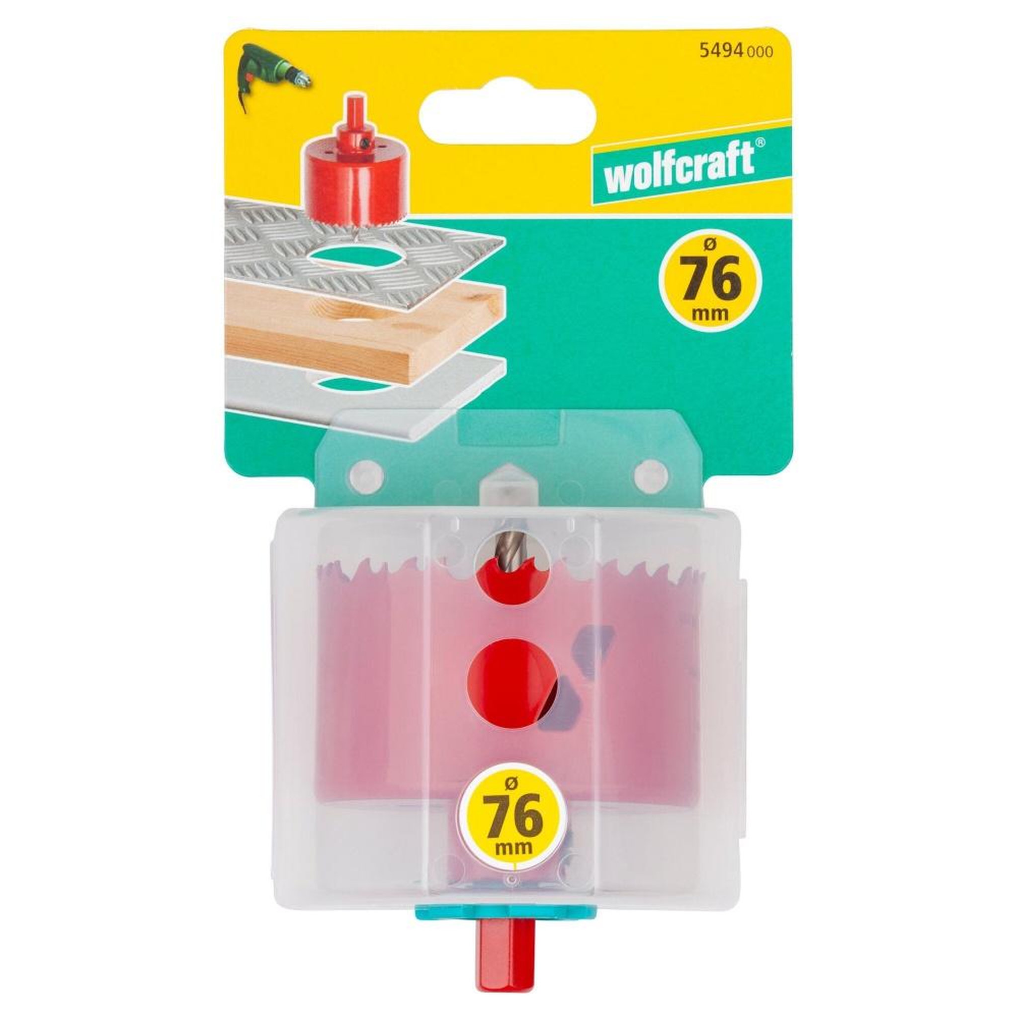 WOLFCRAFT Scie cloche BIM bois/plastique/métal wolfcraft diamètre 76 mm