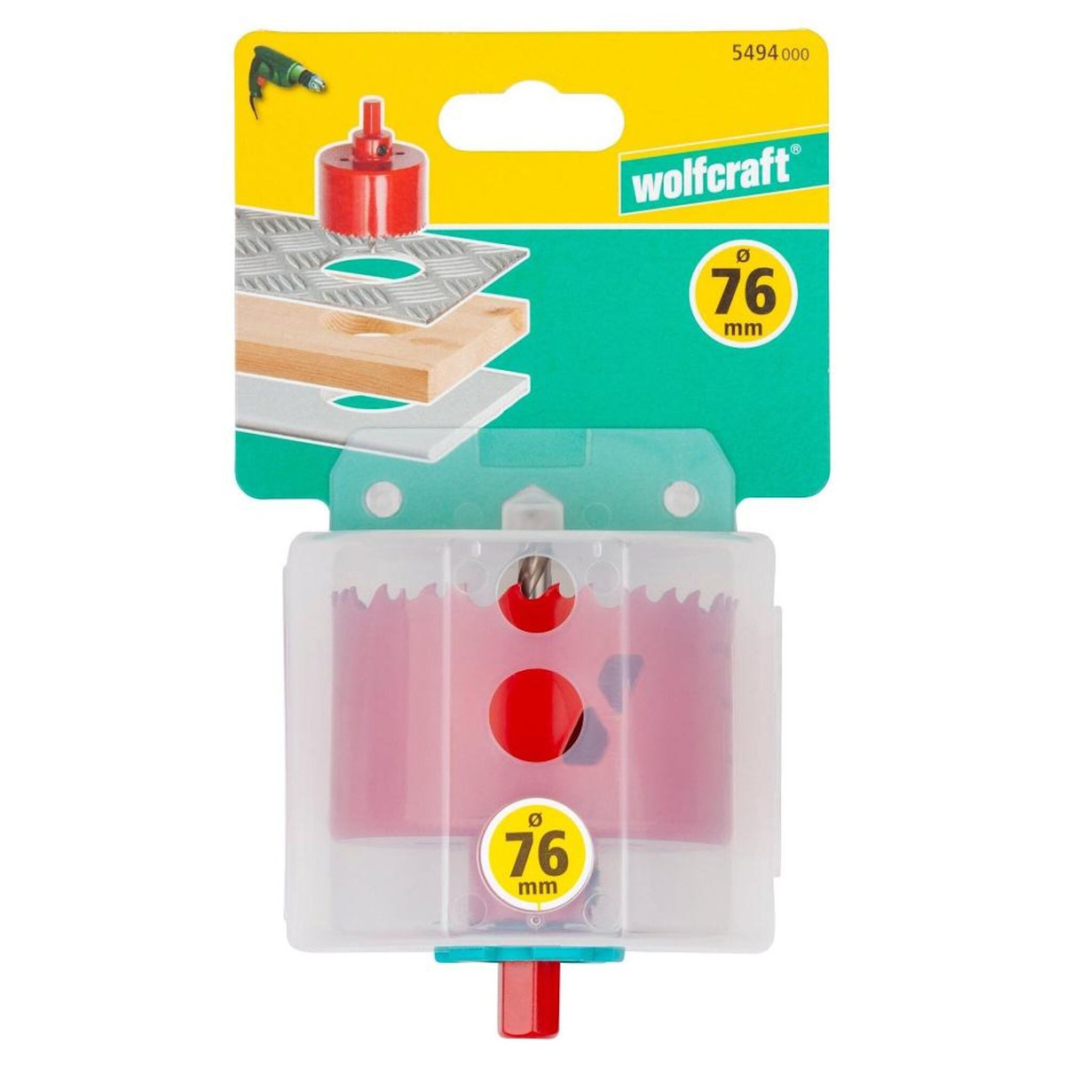 WOLFCRAFT Scie cloche BIM bois/plastique/métal wolfcraft diamètre 76 mm