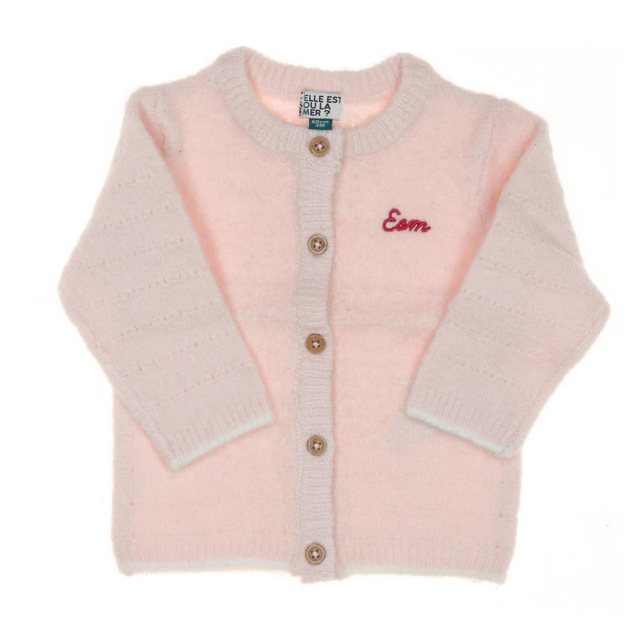 Voir la diapositive 1 : ELLE EST OU LA MER Gilet Rose Fille EOM Chardi