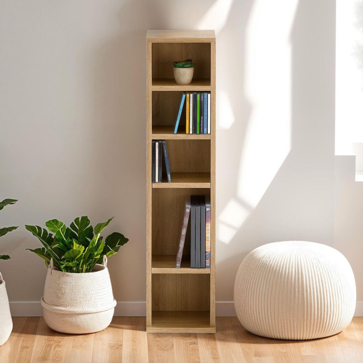 IDIMEX Étagère pour CD et DVD MELODIE, en bois