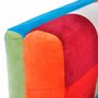 Voir la diapositive 5 : VIDAXL Fauteuil cube avec design de patchwork Chrome Tissu