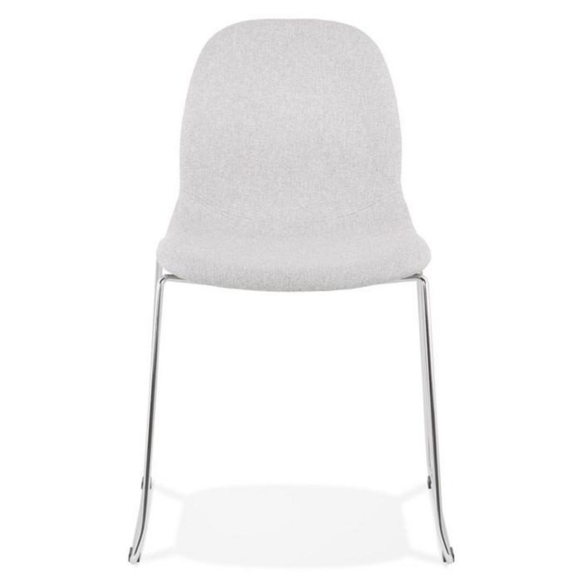 Paris Prix Chaise Design en Tissu  Sluna  85cm Gris & Chromé