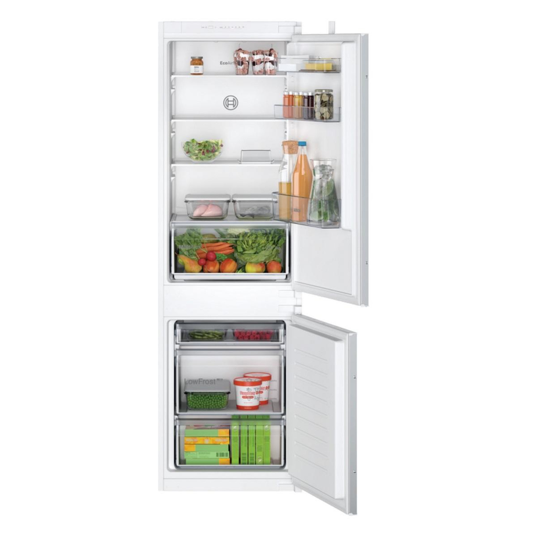 BOSCH Réfrigérateur combiné intégrable à glissières 267l blanc - KIV865SE0