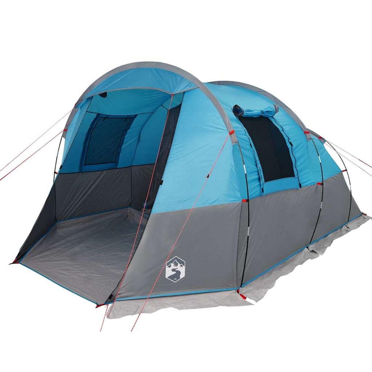 VIDAXL Tente de camping tunnel 4 personnes bleu impermeable