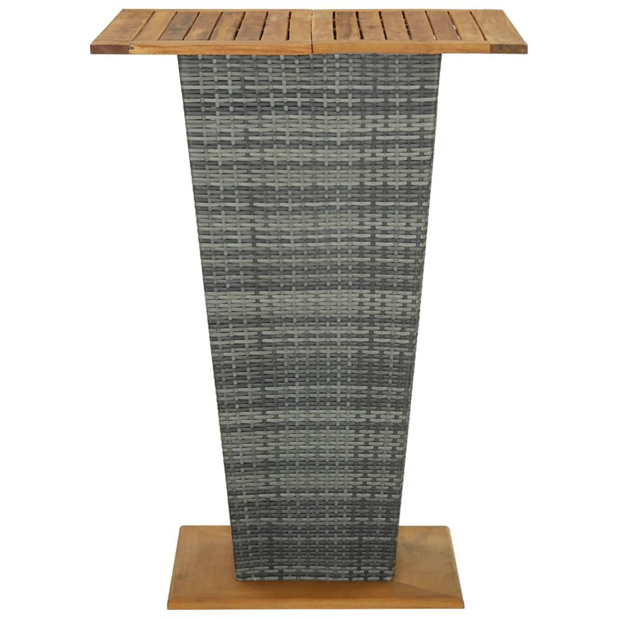 Voir la diapositive 5 : VIDAXL Ensemble de bar de jardin 5 pcs et coussins resine tressee gris