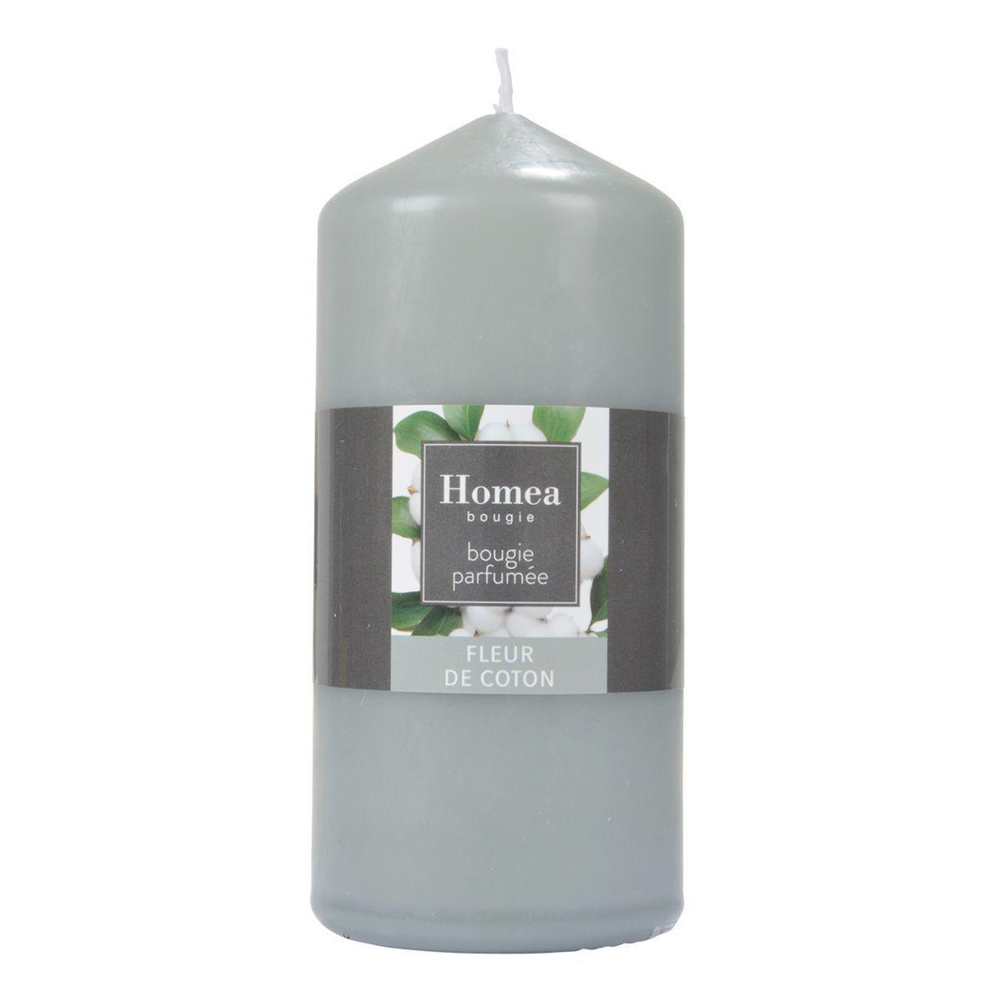 HOMEA Bougie pilier  essentiel ii  15cm fleur de coton