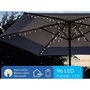 Voir la diapositive 3 : JARDIDECO Guirlande extérieure LED blanc chaud pour parasol fixe - Jardideco