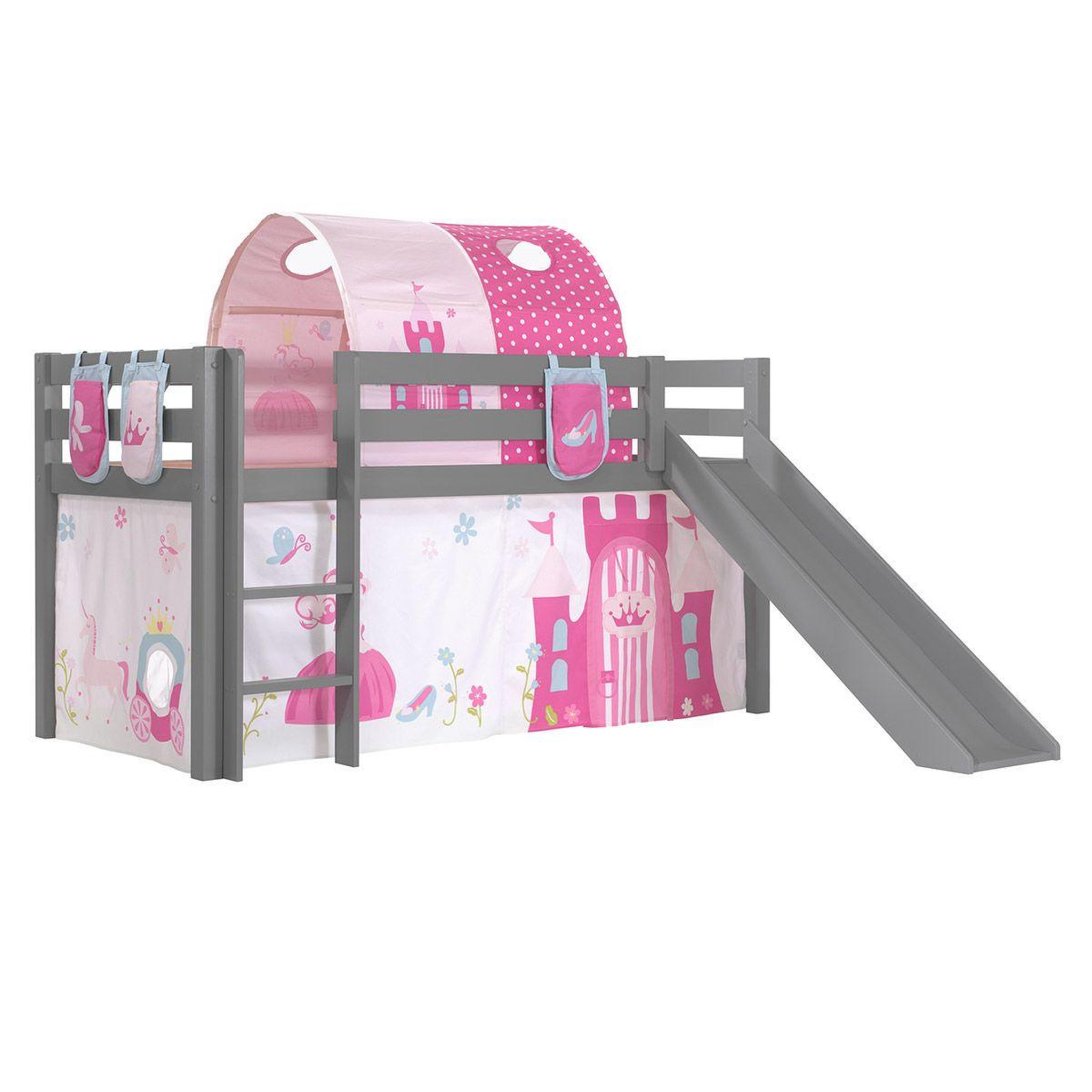 Paris Prix Pack - lit enfant, tente, 3 pochettes & tunnel  pino princesse  gris
