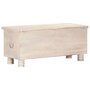 Voir la diapositive 5 : VIDAXL Boîte de rangement Blanc 110x40x45 cm Bois d'acacia massif