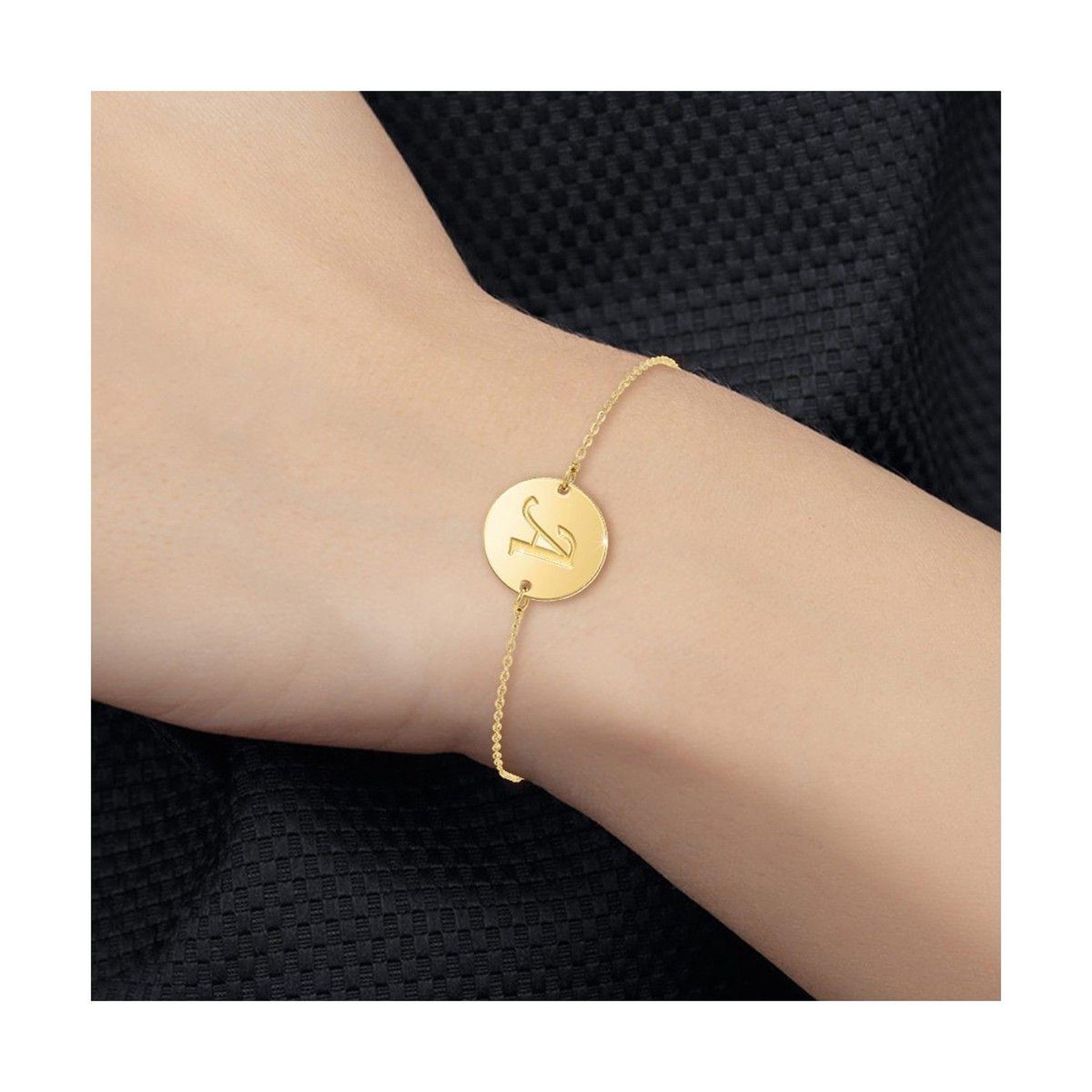 Voir la diapositive 2 : SC BOHEME Bracelet lettre A en acier inoxydable par SC Bohème