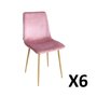 Lot de 6 chaises séjour salle à manger design scandinave KAZIMIR