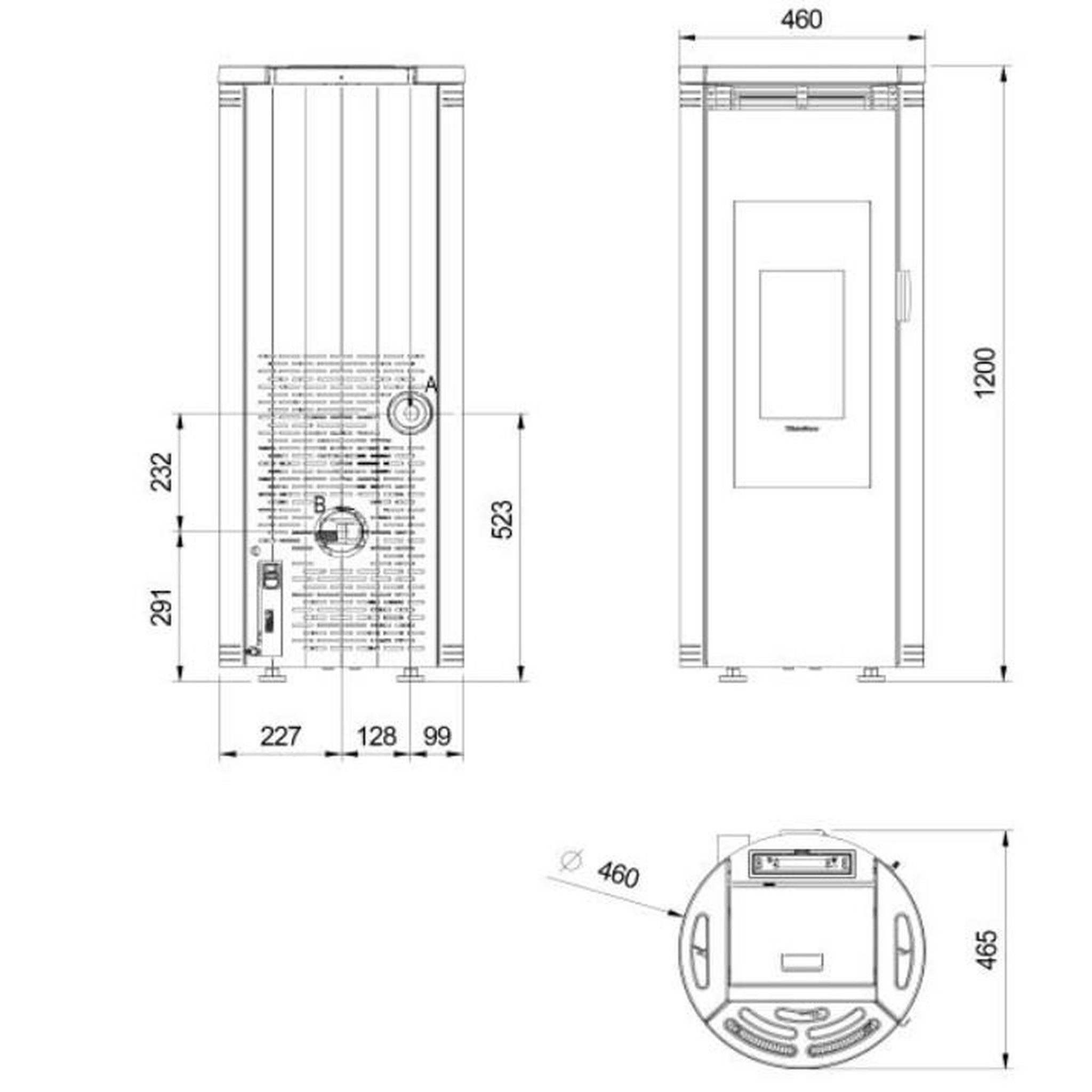 Voir la diapositive 3 : NORDICA EXTRAFLAME Poêle à granulés de bois 8kw noir - amikanoir