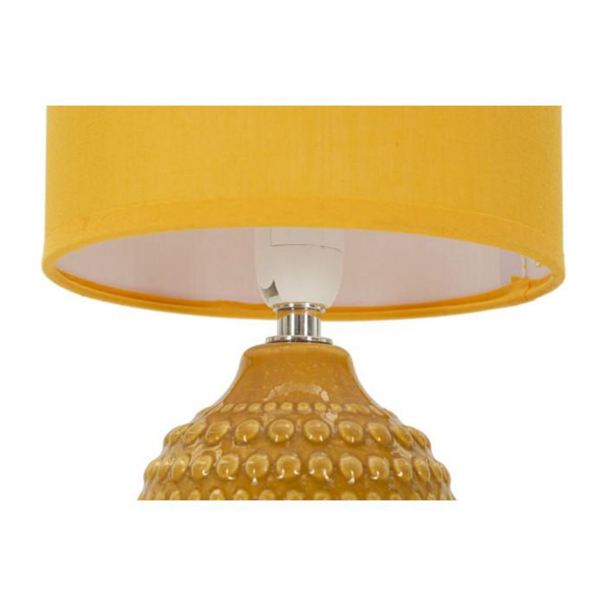 Paris Prix Lampe à Poser en Céramique  Points  30cm Moutarde