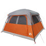 Voir la diapositive 4 : VIDAXL Tente de cabine familiale 6 personnes orange impermeable