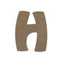  Lettre majuscule H en bois MDF à décorer - 15 cm