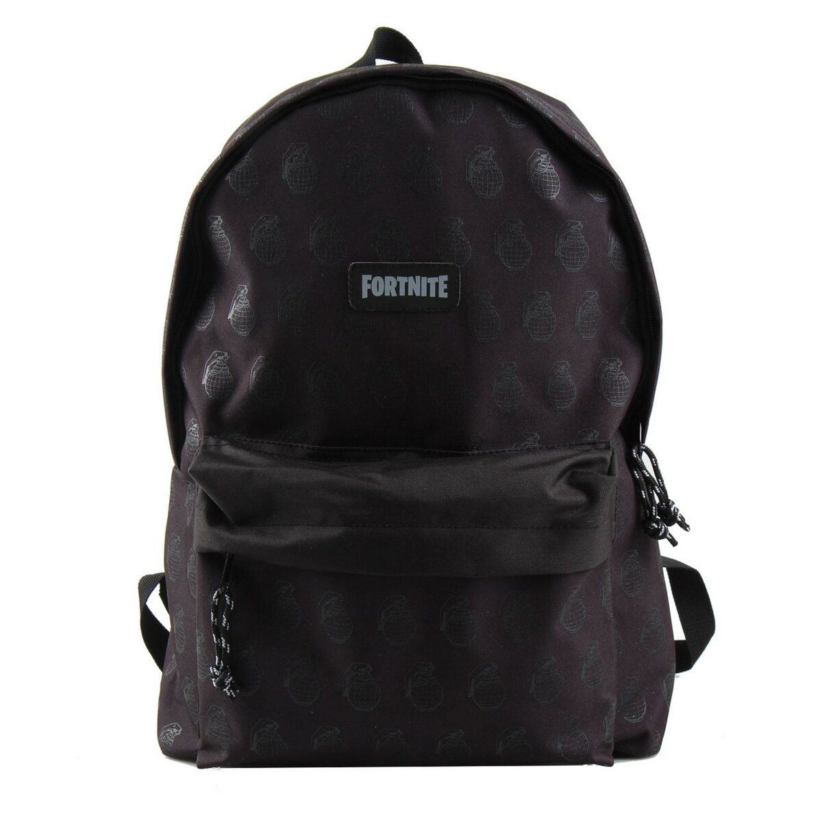 FORTNITE Sac dos 1 compartiment noir motifs grenades discrets