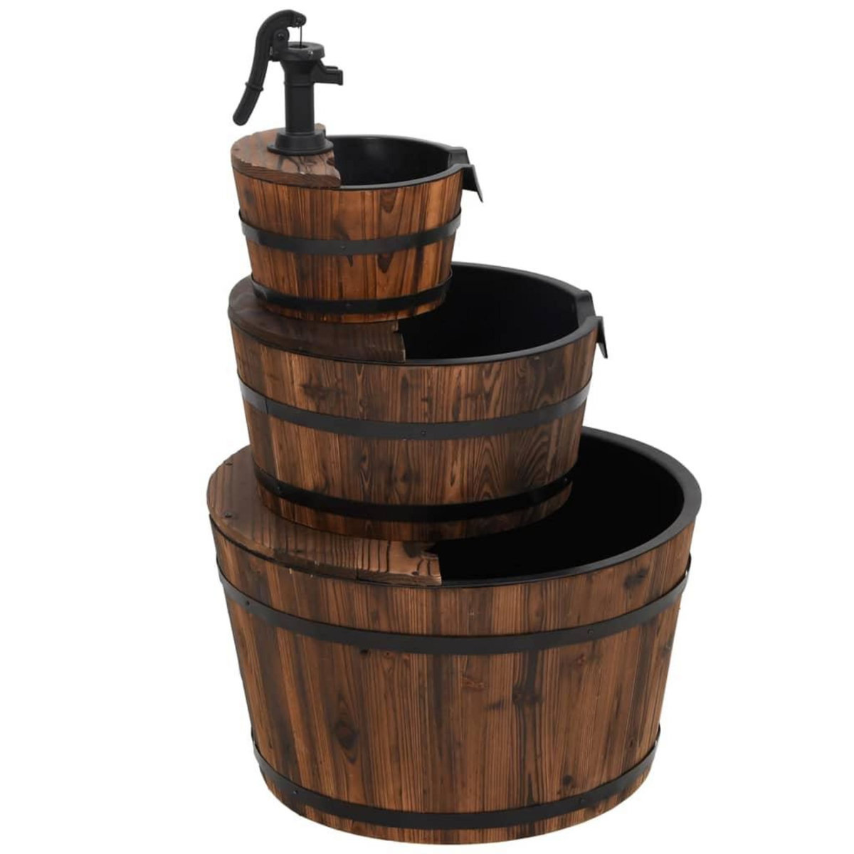 VIDAXL Fontaine a eau avec pompe 60x60x94 cm Bois de sapin massif