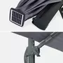 SWEEEK Parasol déporté solaire LED 3x4m Luce , haut de gamme avec lumière intégrée