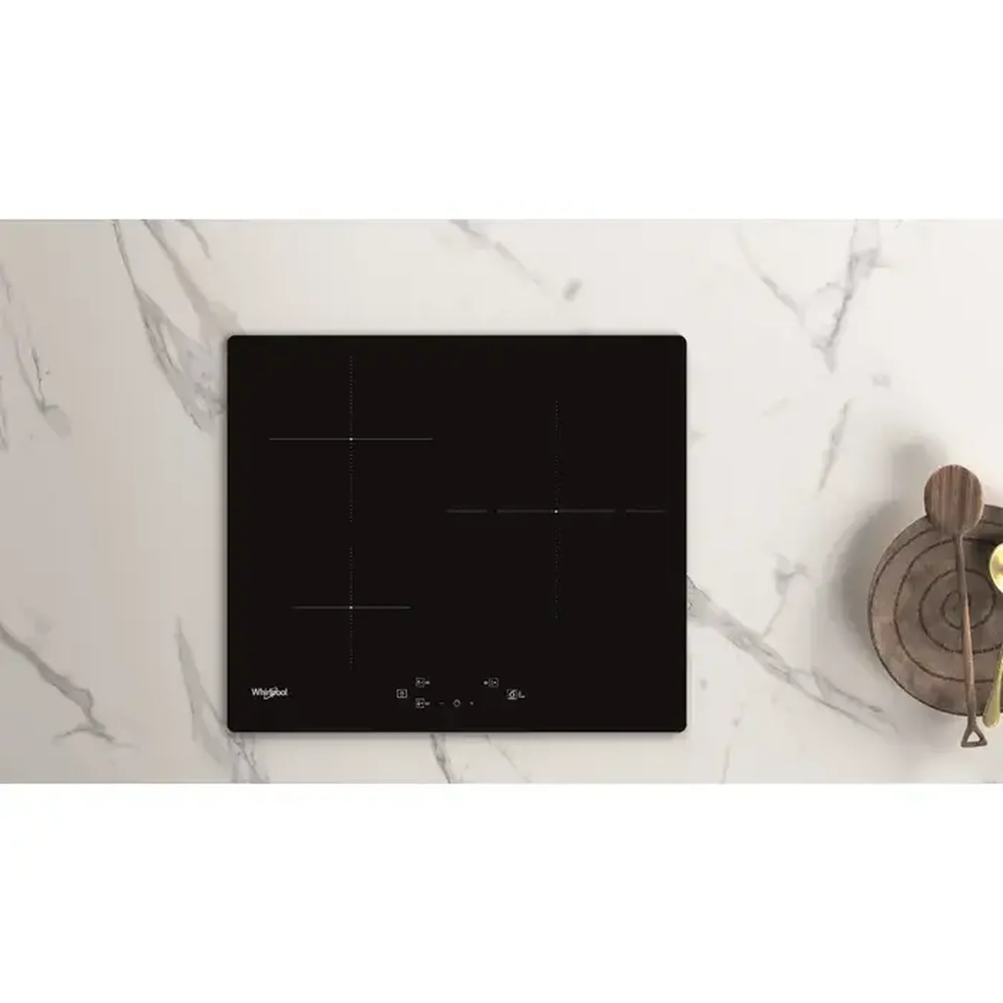 Voir la diapositive 3 : Whirlpool Table de cuisson à induction 60cm 3 feux 7200w noir - WSQ3860NE