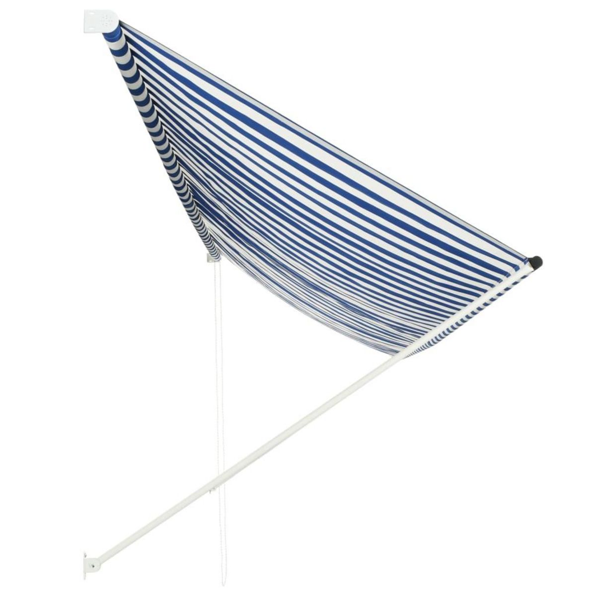 VIDAXL Auvent retractable 400x150 cm Bleu et blanc