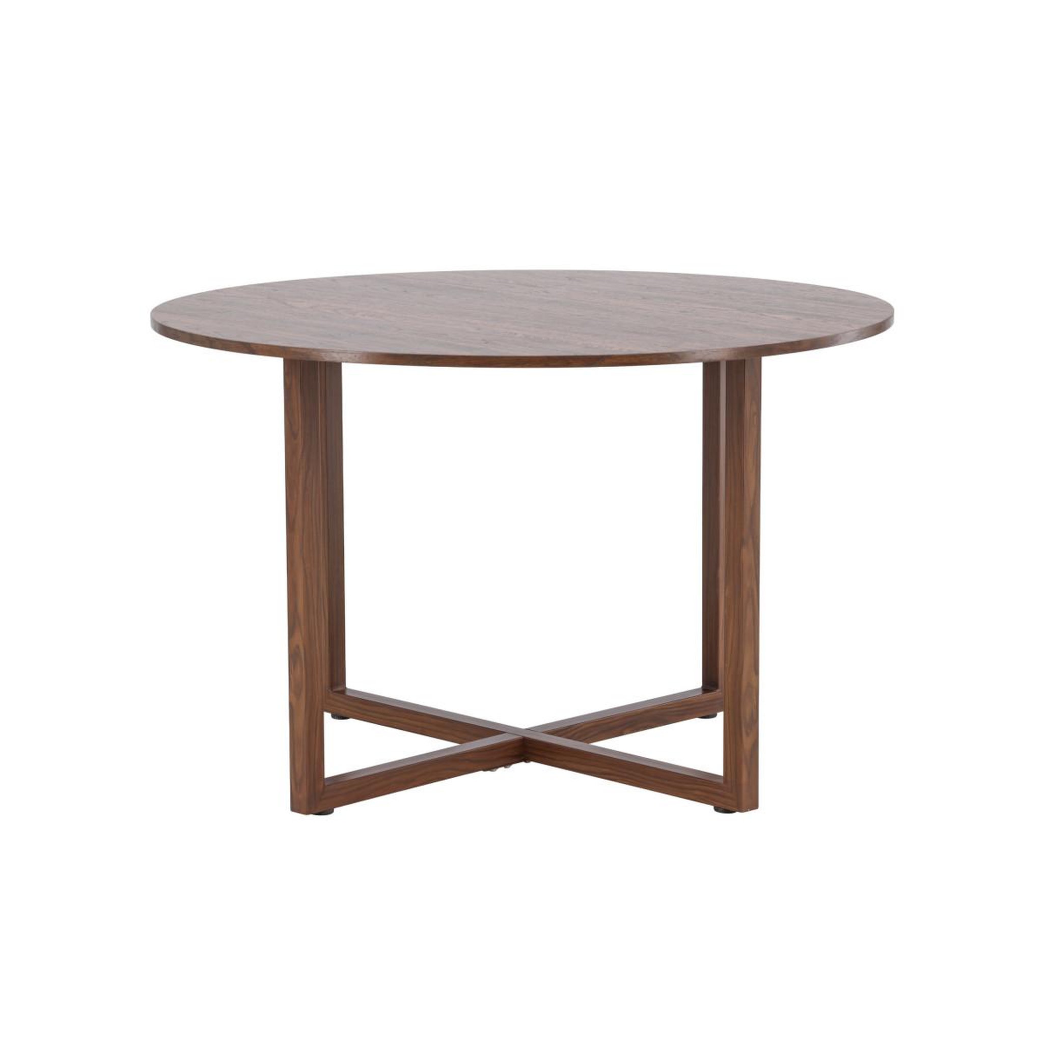Voir la diapositive 2 : Paris Prix Table à manger ronde  durango  120cm noyer