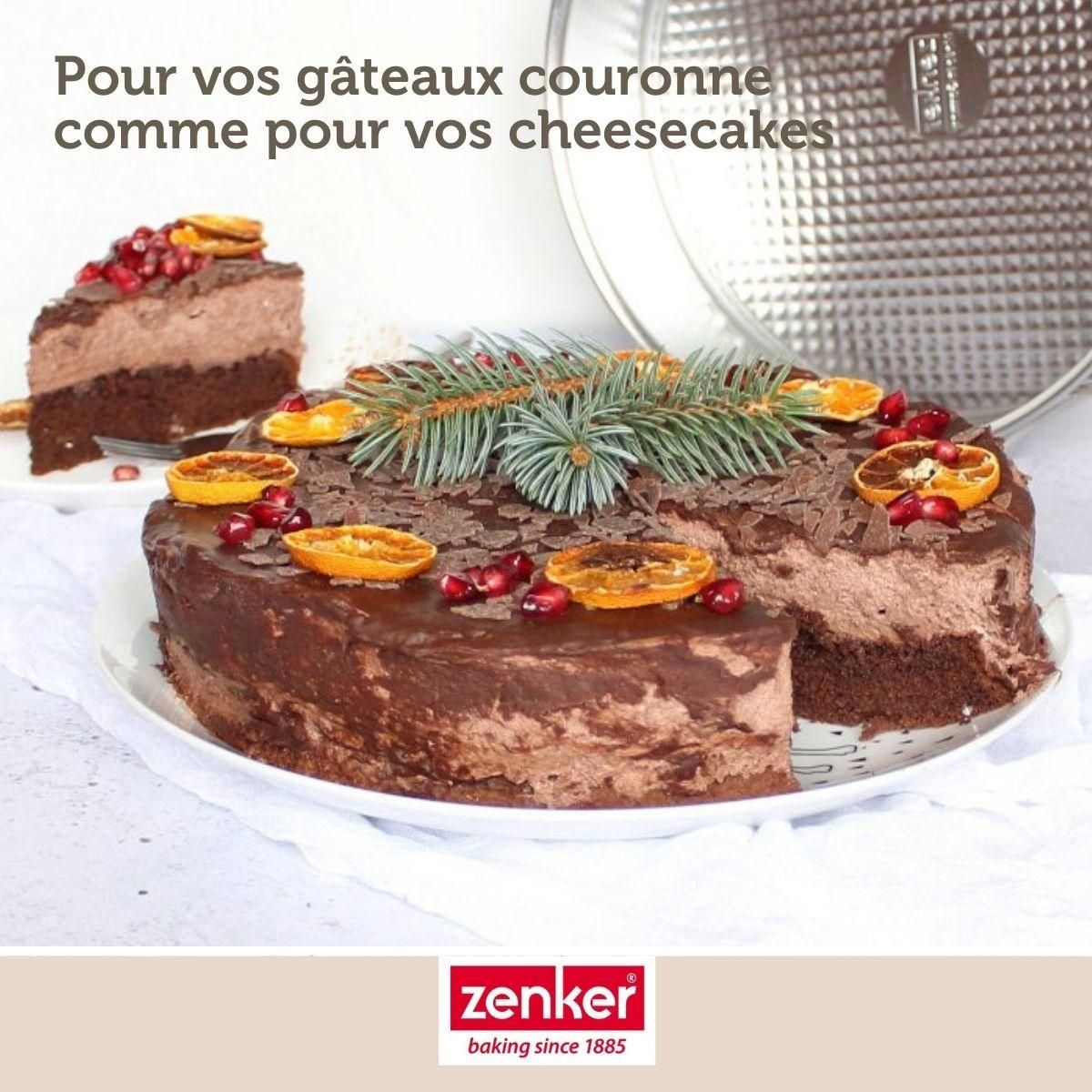 ZENKER Moule à manqué et à savarin double fond 26 cm Zenker Silver