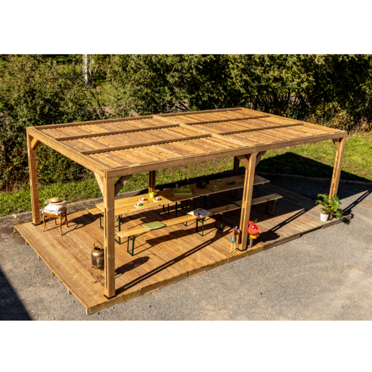 Hisense Abri de jardin 20,93 m² bois naturel - tho 3562 t