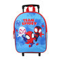 Voir la diapositive 1 : Bagtrotter Bagtrotter - Spiderman - Sac à Dos Scolaire à Roulettes  - Bleu Ciel - 1 Compartiment Zippé - Bretelles Matelassées - 25x12x32cm - Matière Polyester - Sac à Dos Scolaire Maternelle