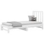 Voir la diapositive 3 : VIDAXL Lit coulissant sans matelas blanc 2x(90x200) cm