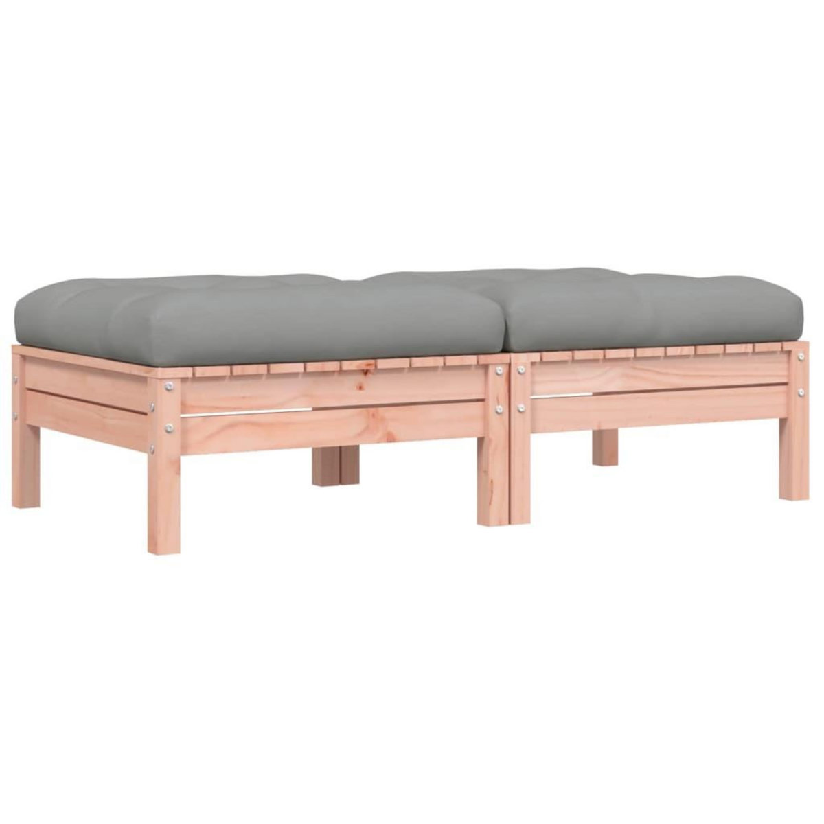 VIDAXL Repose-pieds de jardin avec coussins 2 pcs bois massif douglas