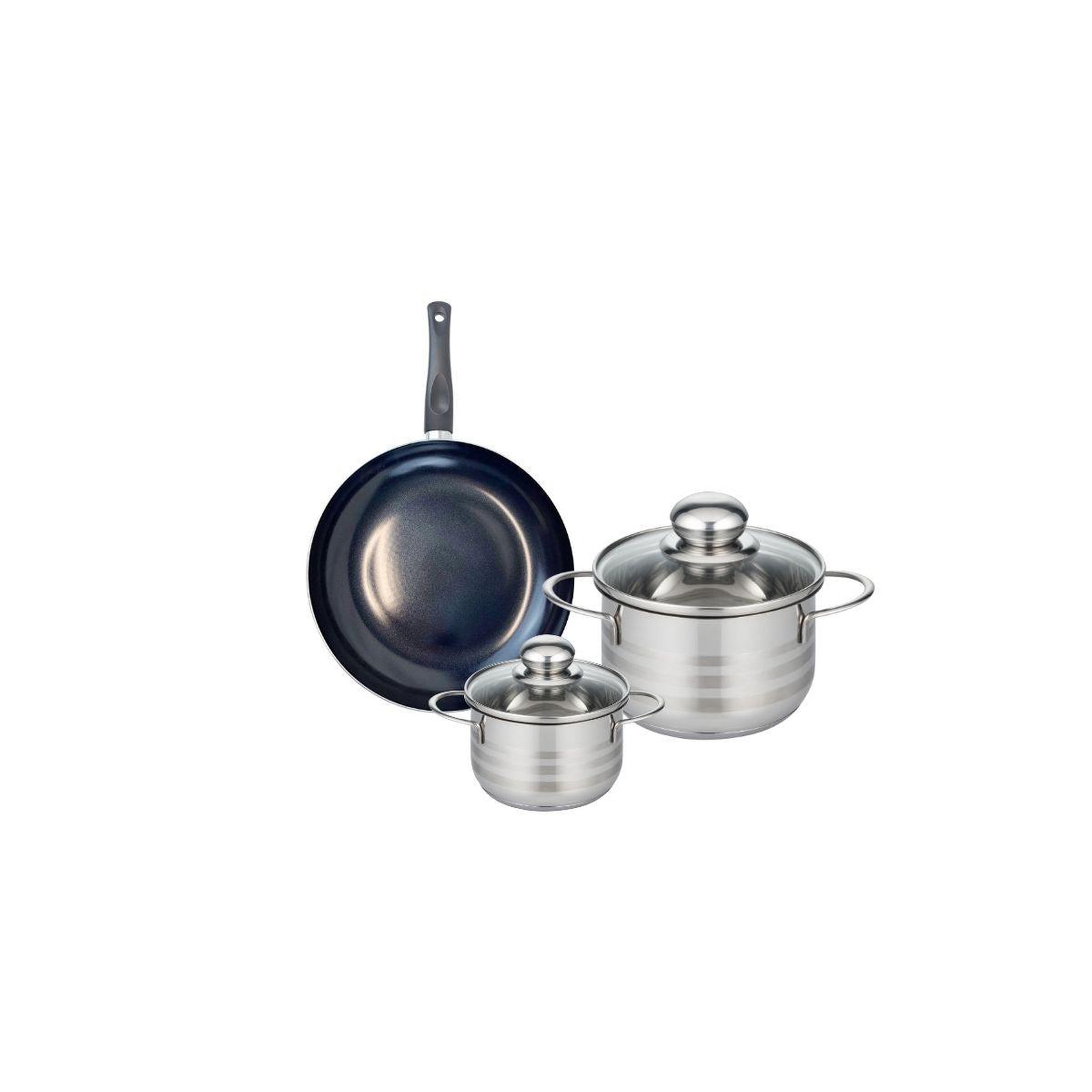 ELO Ensemble de 1 poêle de cuisson 20 cm et 2 faitouts 12 et 16 cm elo prima brillant