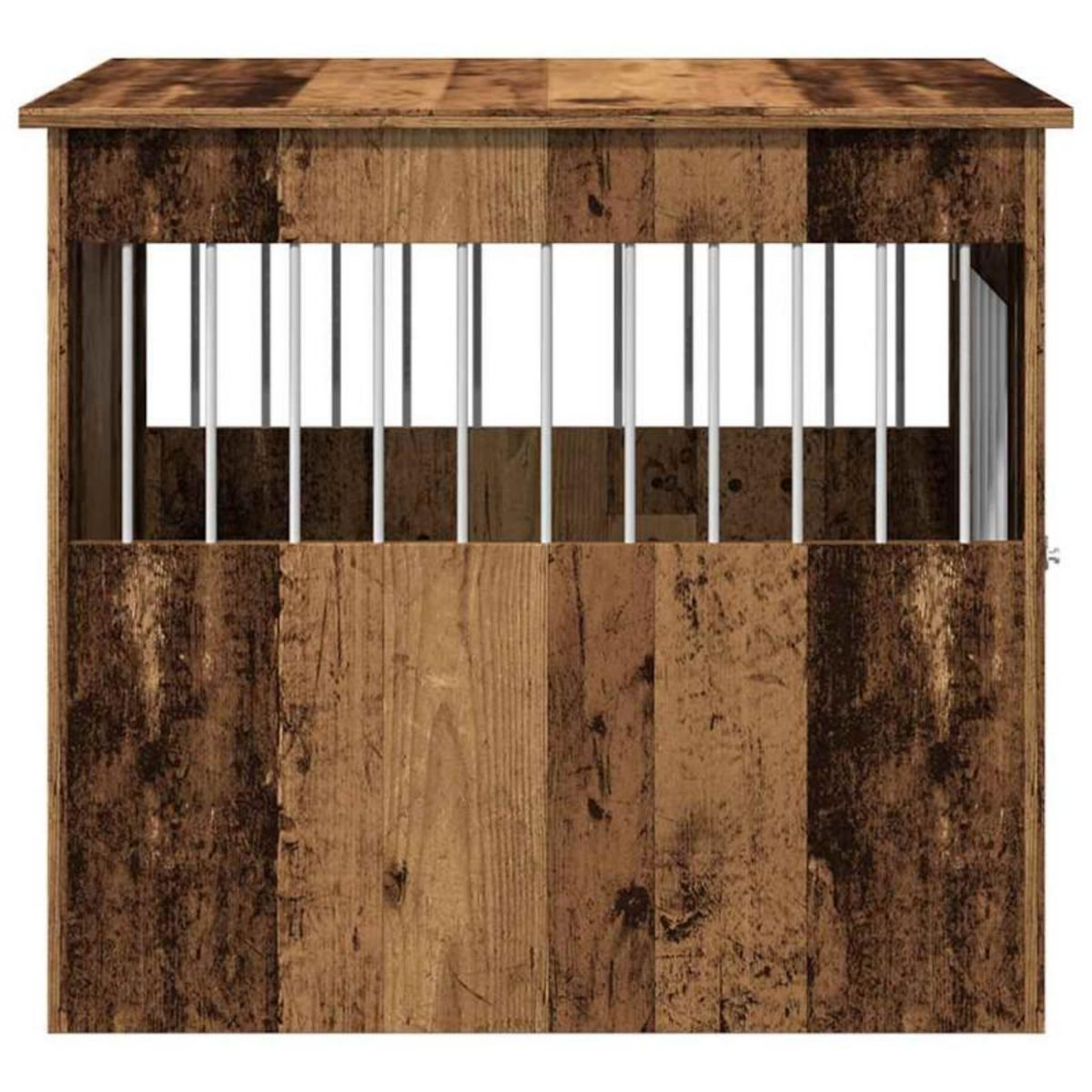 VIDAXL Meuble de cage chiens vieux bois 64,5x80x71cm bois d ingénierie
