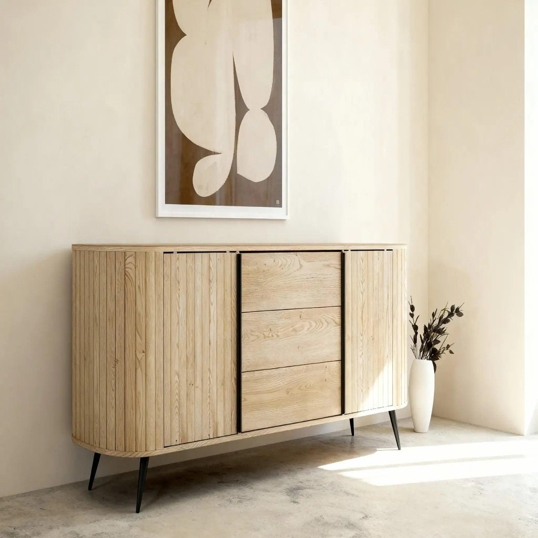 Voir la diapositive 4 : CASANOVA PARIS LEIA - Buffet en chêne cremona 196cm