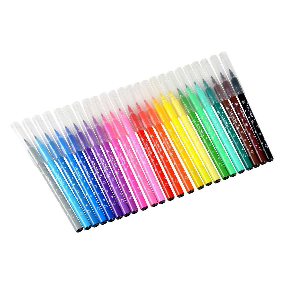 Paris Prix Lot de 24 Feutres  Pointe Fine  Multicolore