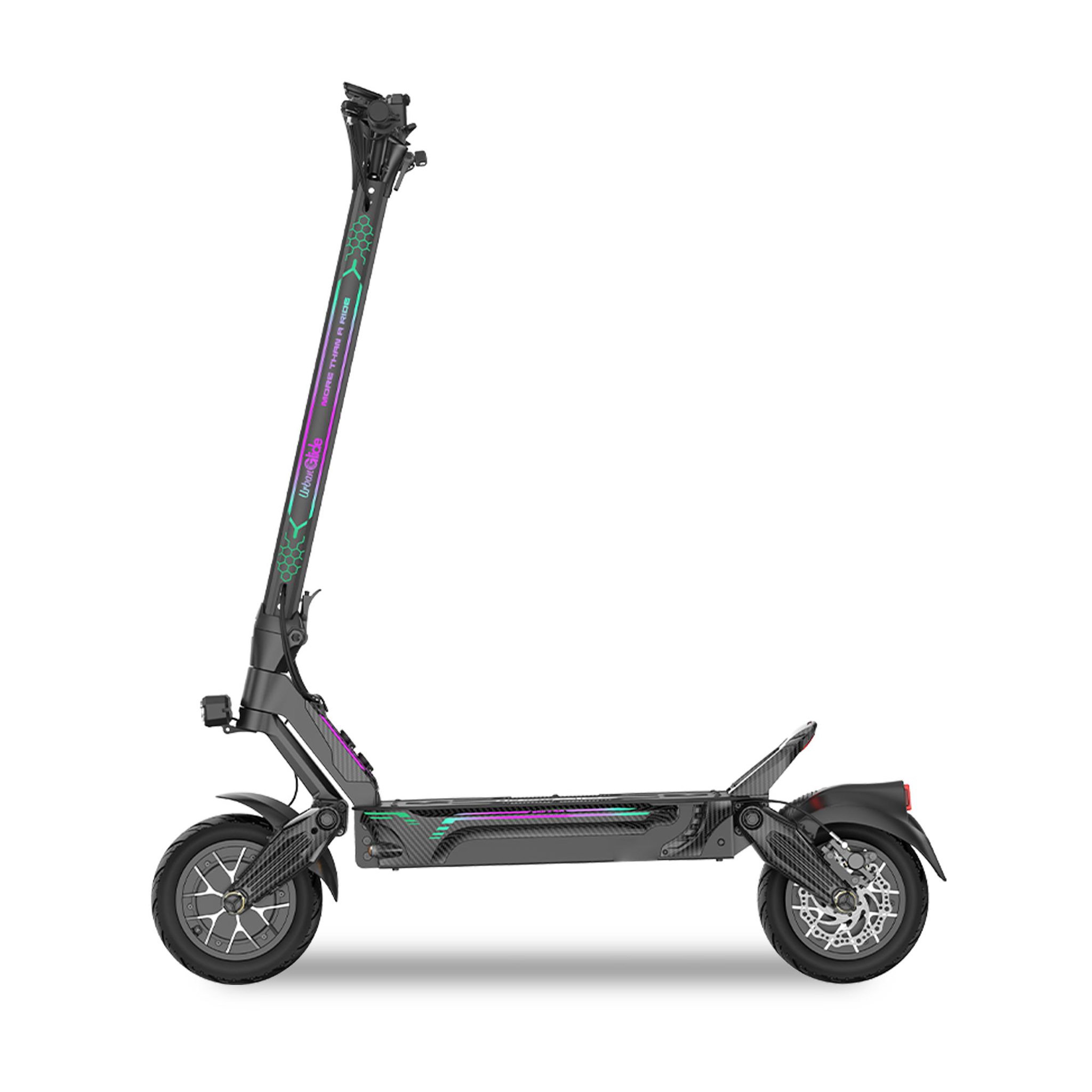 URBANGLIDE Poids 33,5kg – autonomie max 100 km – trottinette électrique – frein à disque hydraulique – pneu 11'' tubeless – batterie 52v/20ah