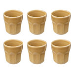 SECRET DE GOURMET Lot de 6 Tasses à Café  Roma  8cl Jaune