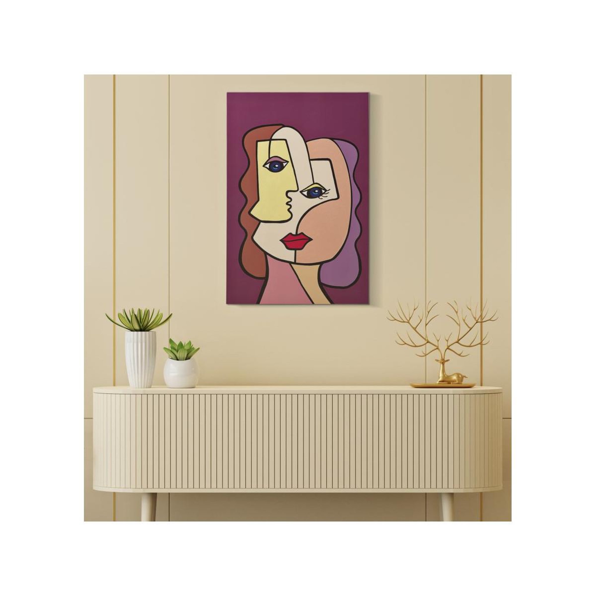 Voir la diapositive 5 : Paris Prix Toile imprimée déco  double visage  60x90cm multicolore