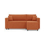 Voir la diapositive 1 : BEST MOBILIER Jonas - canapé d'angle réversible 4 places convertible avec coffre en tissu texturé