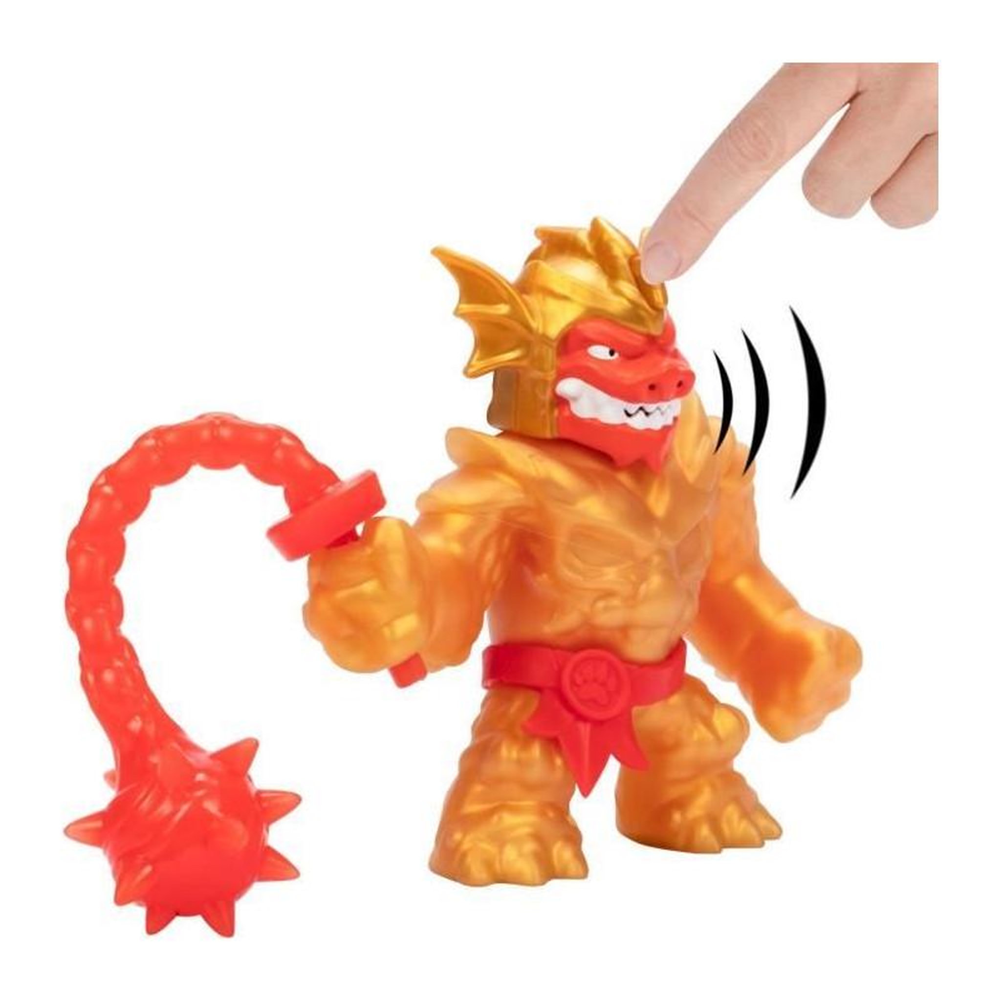 Voir la diapositive 6 : GENERIQUE Figurine Deluxe Stretch Strikers Blazagon 11cm - HERoeS OF GOO JIT ZU - Héros guerrier sonore avec arme extensible