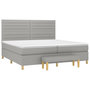 Voir la diapositive 3 : VIDAXL Sommier a lattes de lit avec matelas Gris clair 200x200cm Tissu