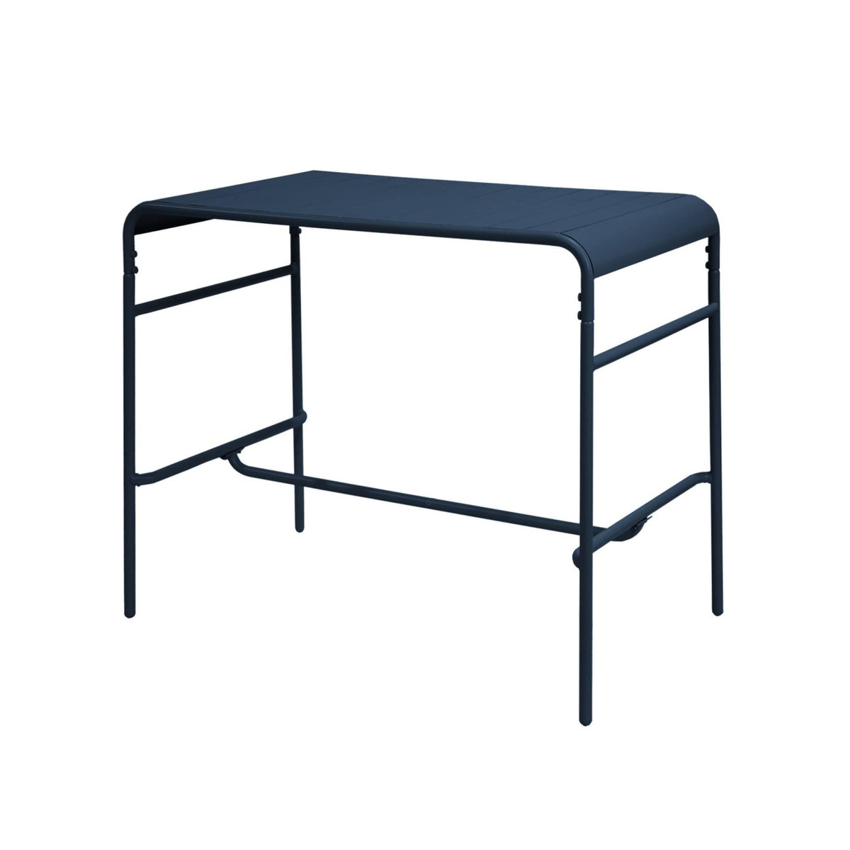 SWEEEK Table haute de jardin métal 4 places, Amelia 120 x 70cm x 95cm