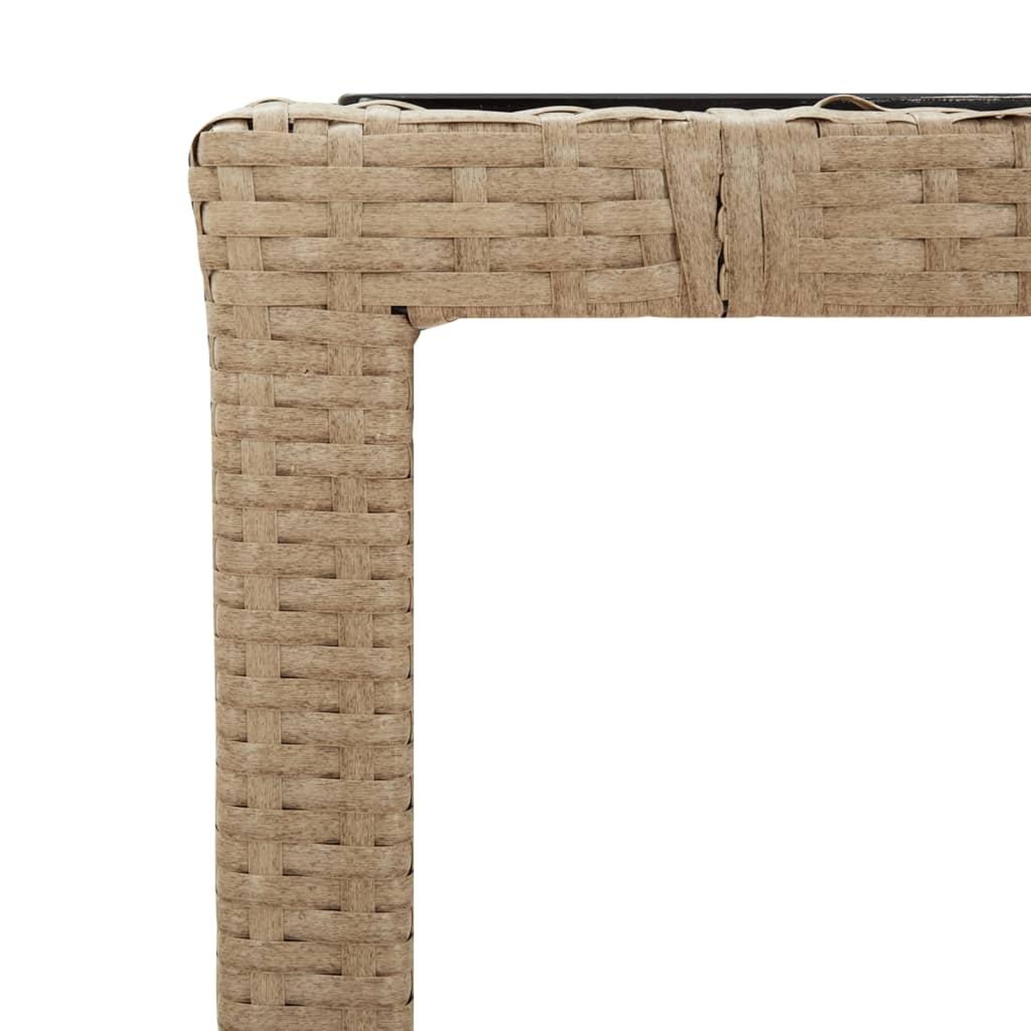 Voir la diapositive 4 : VIDAXL Ensemble a manger de jardin et coussins 9 pcs beige Poly rotin