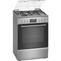 Voir la diapositive 1 : BOSCH Cuisinière gaz 63l 4 feux inox - hxs79rj50